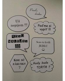 Set textových rekvizít na fotografovanie